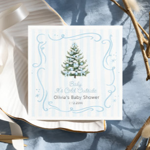 Guardanapo De Papel Chuva de Bebê Árvore de Natal de Inverno Azul
