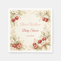 Chuva de Bebê Bebê Elegante com Flor de Cerejeira