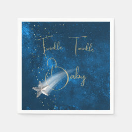 Guardanapo De Papel Chuva de Bebê Brilho Brilho Estrelas 