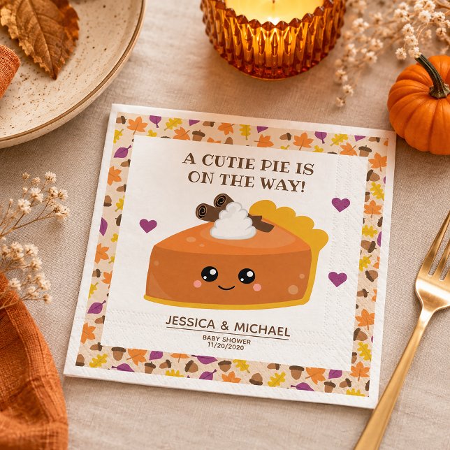 Guardanapo De Papel Chuva de Bebê Cutie Pie Outono (Criador carregado)