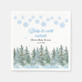 Guardanapo De Papel Chuva de Bebê de Inverno Baby É Frio Lá Fora