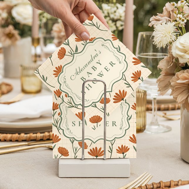 Guardanapo De Papel Chuva de Bebê Flor de Bebê Quente (Criador carregado)