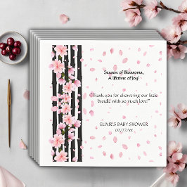 Guardanapo De Papel Chuva de Bebê Flores de Cerejeira Primavera Sakura