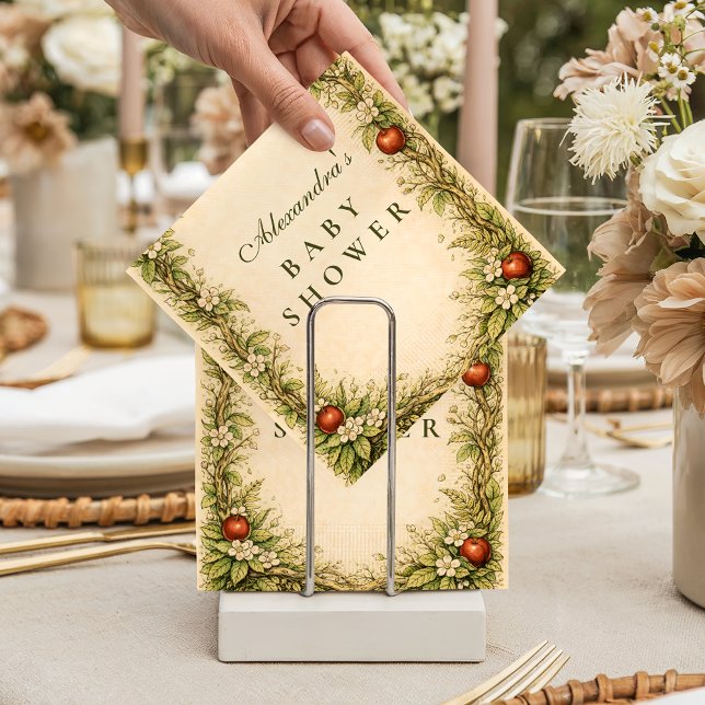 Guardanapo De Papel Chuva de Bebê Floresta de Maçã Conto de Fadas (Criador carregado)
