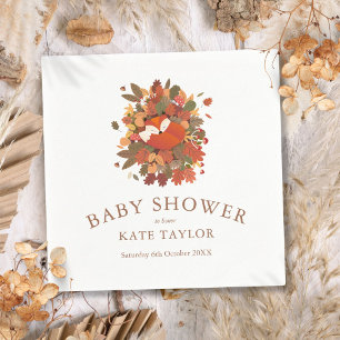 Guardanapo De Papel Chuva de Bebê Floresta de Raposa Fofa