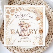 Chuva de Bebê Holy Cow Boho Neutro em Gênero Papel