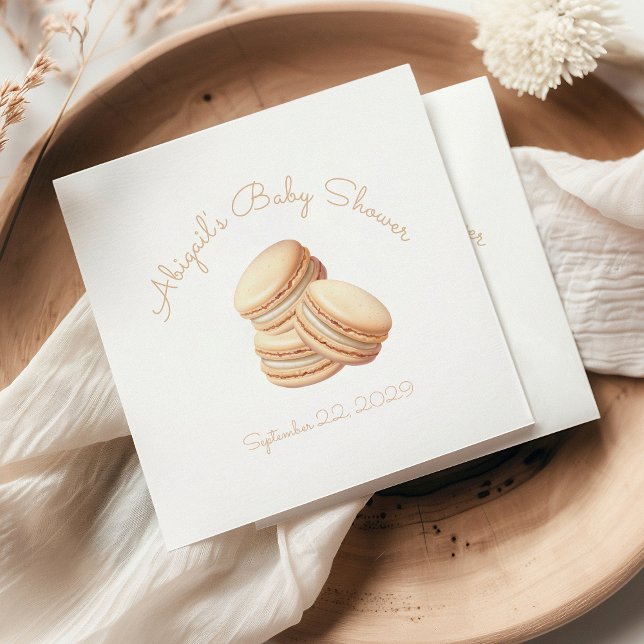 Guardanapo De Papel Chuva de Bebê Macaron Neutro Pequeno Biscoito (Criador carregado)