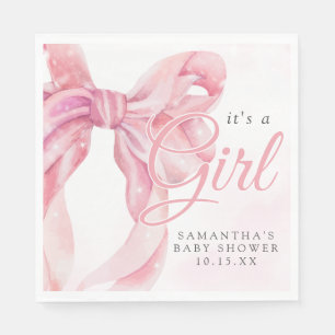 Guardanapo De Papel Chuva de Bebê Menina Arco Rosa