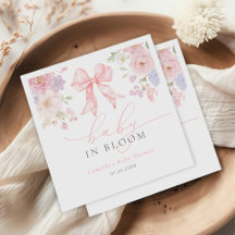 Chuva de Bebê Menina Floral com Laço Rosa