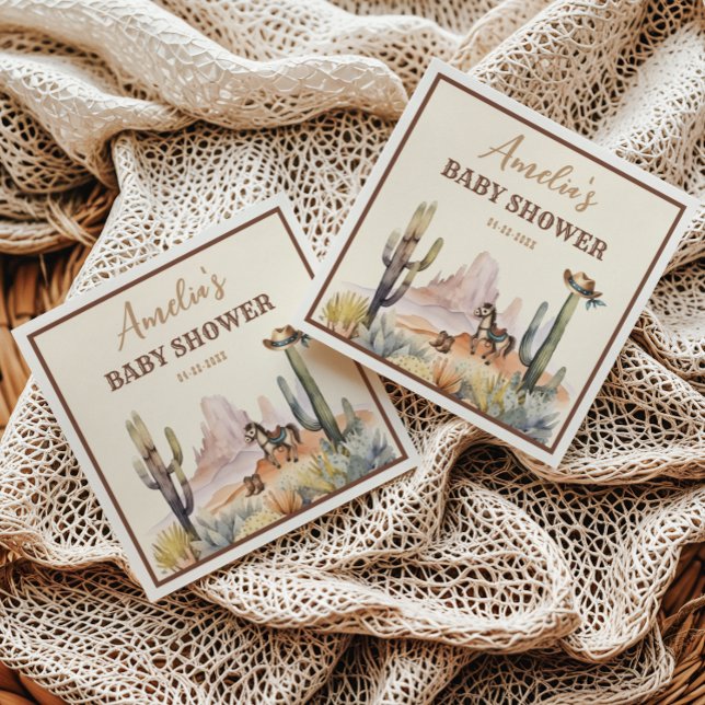 Guardanapo De Papel Chuva de Bebê Menino Rústico Boho Faroe Oeste (Criador carregado)
