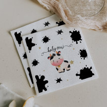 Chuva de Bênçãos para Bebê com Tema de Vaca Neutro