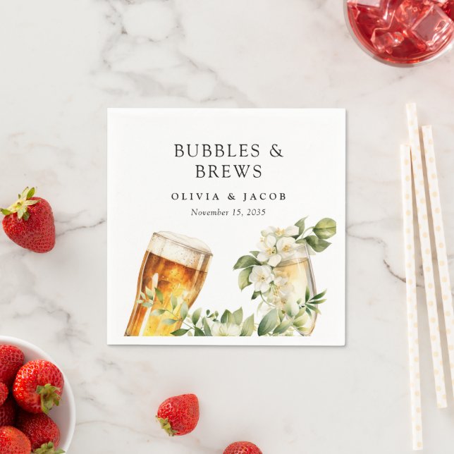 Guardanapo De Papel Chuva de Bolhas e Cerveja para Casais (Insitu)