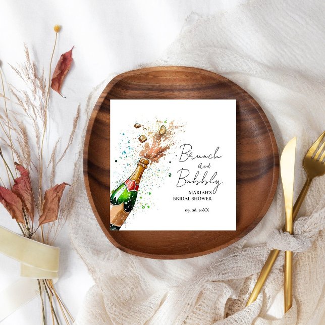 Guardanapo De Papel Chuva de Champanhe em Brunch e Bubble (Criador carregado)