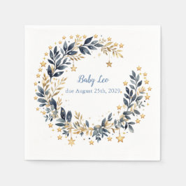 Guardanapo De Papel Chuva de Estrelas Boho Chá de Bebê 