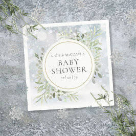 Guardanapo De Papel Chuva de Flocos de Neve de Inverno Baby Shower