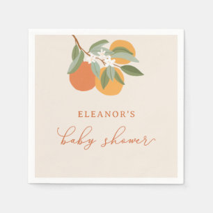 Guardanapo De Papel Chuva de Laranja para o Bebê Little Cutie