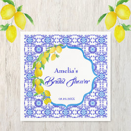 Guardanapo De Papel Chuva de Lembranças de Noiva com Aquarela de Limõe