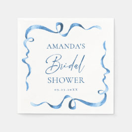 Guardanapo De Papel Chuva de Noiva Arco Desenhado à Mão em Azul Poeire