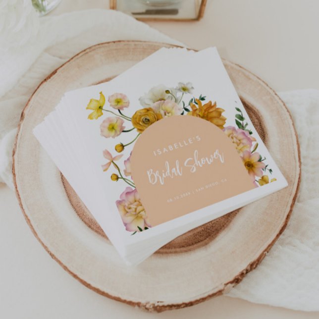 Guardanapo De Papel Chuva de Noiva Arco Floral Pêssego (Criador carregado)