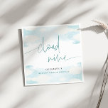 Guardanapo De Papel Chuva de Noiva Azul e Branco Cloud Nine sonhado<br><div class="desc">Fuja para o nono céu com nossa encantadora Coleção de Aquarela Azul e Branco, projetada para elevar seu chá de panela a um evento dos sonhos. Mergulhe na beleza etérea de nossos convites, onde tons suaves e nuvens de aquarela estabelecem o tom para uma celebração elegante. Mergulhe seus convidados no...</div>