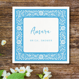 GUARDANAPO DE PAPEL CHUVA DE NOIVA AZUL TALAVERA