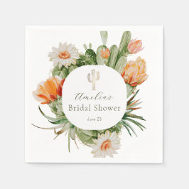 Guardanapo De Papel Chuva de Noiva Boho Cactus