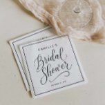 Guardanapo De Papel Chuva de Noiva com Letra Moderna<br><div class="desc">Eleve sua chuva de noiva com esses guardanapos elegantes de letra moderna,  um toque sofisticado para mesas,  bebidas e displays de sobremesas. Personalize o texto para se adequar ao seu tema e explore a coleção completa para convites e itens essenciais para a festa.</div>