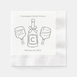 Guardanapo De Papel Chuva de Noiva com Script Moderno Pickleball & Pro
