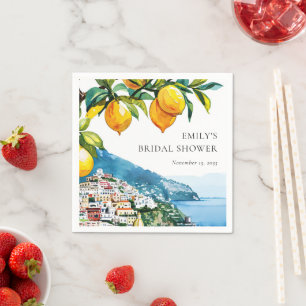 Guardanapo De Papel Chuva de Noiva Costa Amalfi Citrino Limão