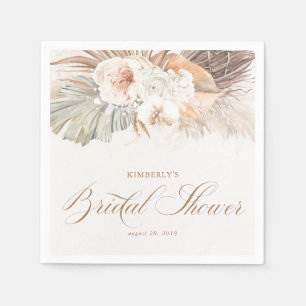 Guardanapo De Papel Chuva de Noiva de Flor de Pastel Suave Grama Pampa