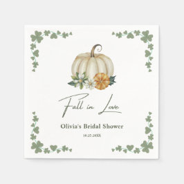 Guardanapo De Papel Chuva de Noiva de Outono Verdejante Abóbora Enamor
