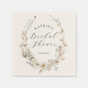Guardanapo De Papel Chuva de Noiva Flor Silvestre Boho Rústica Elegant