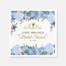 Chuva de Noiva Floral Azul Elegante Estilo Vitoria