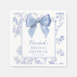 Guardanapo De Papel Chuva de Noiva Floral Azul Vintage