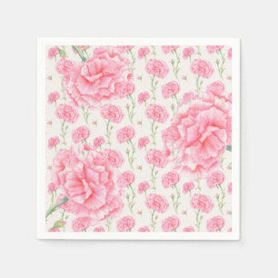 Guardanapo De Papel Chuva de Noiva Floral Cravo Rosa
