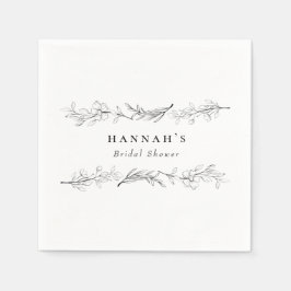 Guardanapo De Papel Chuva de Noiva Floral de Flores Silvestres Elegant