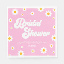 Chuva de Noiva Floral Flor de Margarida Retro Rosa