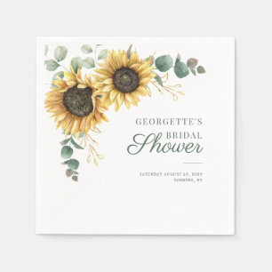 Guardanapo De Papel Chuva de Noiva Floral Girassol Eucalipto
