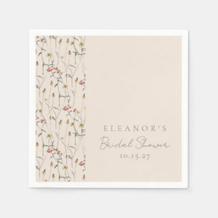 Guardanapo De Papel Chuva de Noiva Floral Personalizada de Flor Silves
