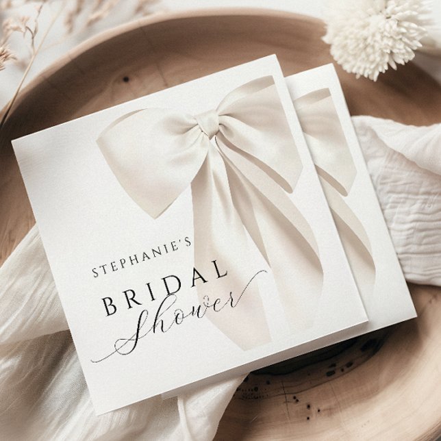 Guardanapo De Papel Chuva de Noiva Laço de Marfim Branco (Criador carregado)