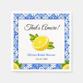 Guardanapo De Papel Chuva de Noiva Mediterrâneo Azul Adoro Casamento