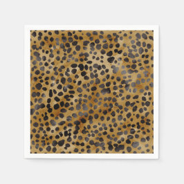 Guardanapo De Papel Chuva de Noiva Moderna Estampa de Leopardo