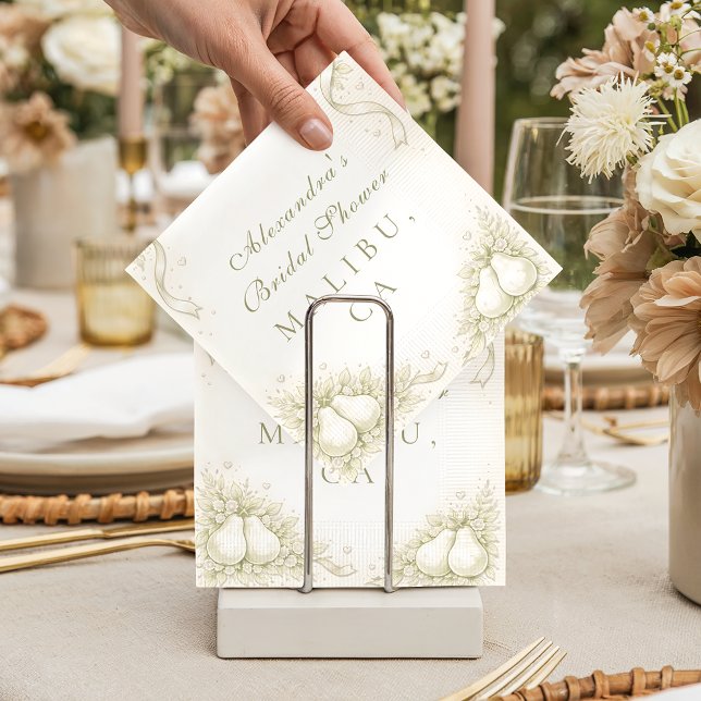 Guardanapo De Papel Chuva de Noiva Par de Pérolas Elegante Perfeito (Criador carregado)
