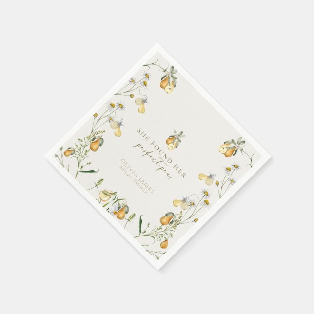 Guardanapo De Papel Chuva de noiva perfeita pera floral (Canto)