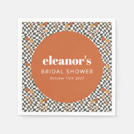 Guardanapo De Papel Chuva de Noiva Personalizada com Cogumelo Xadrez L