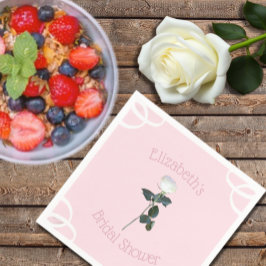 Guardanapo De Papel Chuva de Noiva Pétala de Rosa Branca