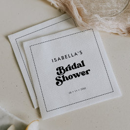 Guardanapo De Papel Chuva de Noiva retrô elegante preto e branco