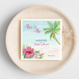Guardanapo De Papel Chuva de noiva tropical de verão na praia estampad