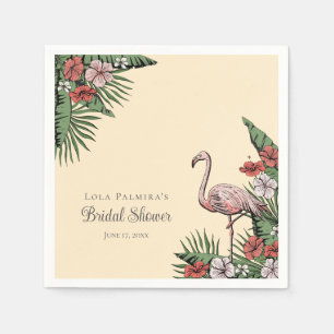 Guardanapo De Papel Chuva de Noiva Tropical Flamingo Rosa Havaiano