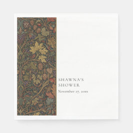 Guardanapo De Papel Chuva de outono botânica elegante cabana vintage